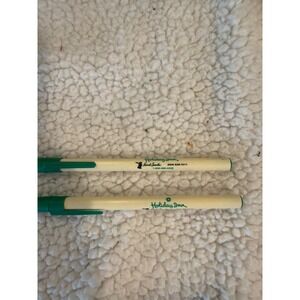 Vintage Holiday Inn French‎ Quarter New Orleans Advertising Pens Set of 2 Green